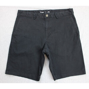 Old Navy Shorts Mens 34 Black Slim Fit Built-In Flex Flat Front Chino 9" Inseam